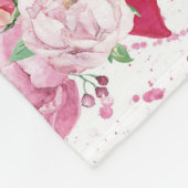 Aquareller, Wasserfarbenherz Fleecedecke (Ecke)