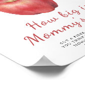 Aquareller - Wie groß ist das Bauchspiel der Mama? Poster (Ecke)