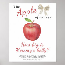 Aquareller - Wie groß ist das Bauchspiel der Mama? Poster