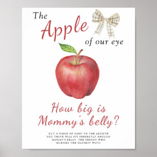 Aquareller - Wie groß ist das Bauchspiel der Mama? Poster