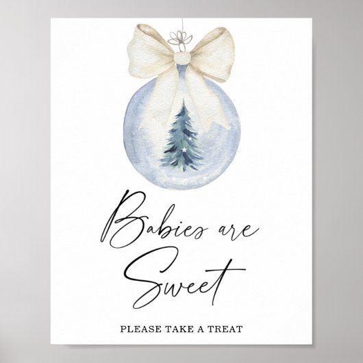 Aquareller Winter Babys sind süßes Poster (Vorne)