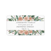 Aquareller Winter Blumenadresse Adressaufkleber (Vorne)