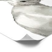 Aquareller Winter Bunny Gender Neutral Zimmer Deko (Ecke)