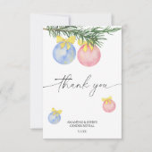 Aquareller Winter Danke Gender-Enthüllung (Vorderseite)