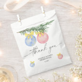 Aquareller Winter Danke Gender-Enthüllung Geschenktütchen (Ausgeschnitten)