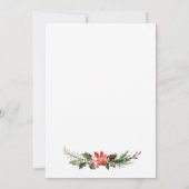 Aquareller Winter Floral Neu vermählte Weihnachten (Rückseite)