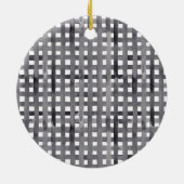 Aquareller Winter Gnome am Buffalo Karo Weihnachte Keramik Ornament (Hinten)