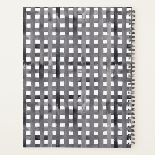 Aquareller Winter Gnome am Buffalo Karo Weihnachte Planer (Rückseite)