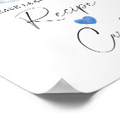 Aquareller Winterblase hier Ihre Rezeptkarte Poster (Ecke)