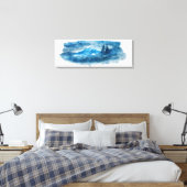 Aquareller Wintergebirge Landschaftsmalerei Leinwanddruck (Insitu (Schlafzimmer))