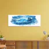 Aquareller Wintergebirge Landschaftsmalerei Leinwanddruck (Insitu (Wohnzimmer))