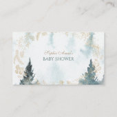 Aquareller Winterlandschaft Goldene Bücher für Kin Begleitkarte (Rückseite)