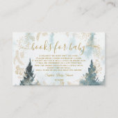 Aquareller Winterlandschaft Goldene Bücher für Kin Begleitkarte (Vorderseite)