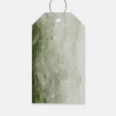 Aquareller Winterpoinsettia & Grüne Kiefernbäume Geschenkanhänger (Rückseite)