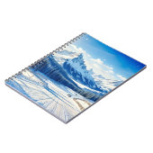 Aquareller Wintersportuntergrund Notizblock (Linke Seite)