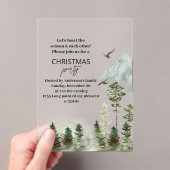 "Aquareller Winterwald Hirschfest Party | Acryleinladungen (Insitu (Handheld))