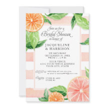 Aquareller Zitrusfrüchte Brautparty