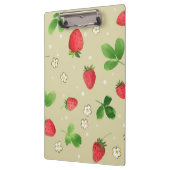 Aquarellerdbeermuster Klemmbrett (Links)