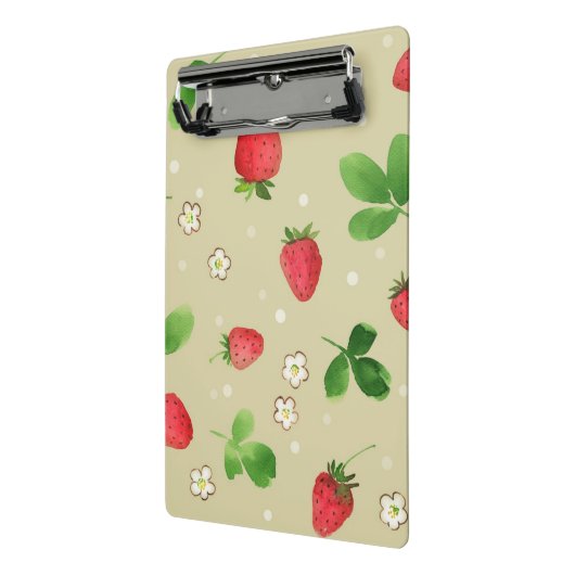 Aquarellerdbeermuster Mini Klemmbrett (Gewinkelt2)