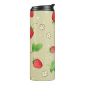 Aquarellerdbeermuster Thermosbecher (Nach links gedreht)