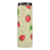 Aquarellerdbeermuster Thermosbecher (Rückseite)