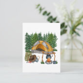 Aquarelles Camping, Wandern und Natur Lover Postkarte (Stehend Vorderseite)