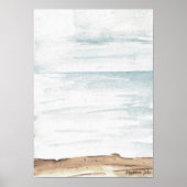 Aquarelles Meer in hellen Farben Poster (Vorne)