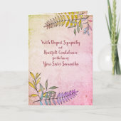 Aquarelles Personalisiertes Beileid Karte (Vorderseite)