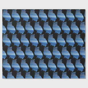 Aquarelleulenkunst Geschenkpapier