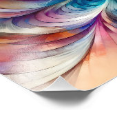 Aquarellfantasy Abstrakt Modernes Fraktal Blume Fotodruck (Ecke)