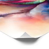 Aquarellfantasy Abstrakt Modernes Fraktal Blume Fotodruck (Ecke)