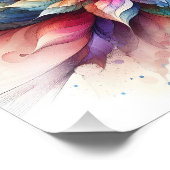 Aquarellfantasy Abstrakt Modernes Fraktal Blume Fotodruck (Ecke)