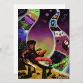 Aquarellfantasy Art Krieger geheime Dimensionen (Vorne/Hinten)