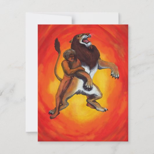 Aquarellfantasy-Herkules Kampfes gegen den wilden  (Vorderseite)