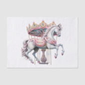 Aquarellfantasy Karussell Pferd Seidenpapier (Vorderseite)