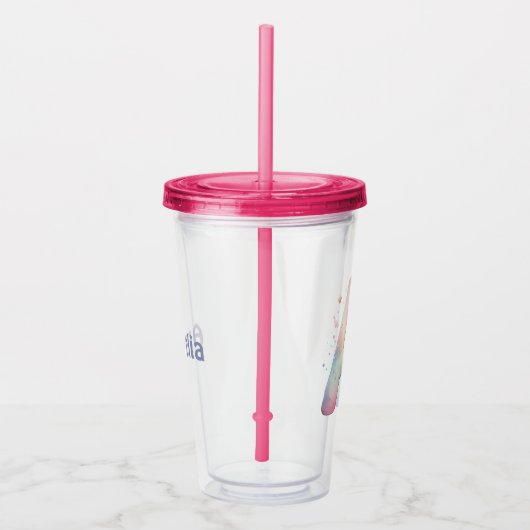 Aquarellfantasy - Personalisierter Akryllischer Tu Acryltrinkbecher (Rechts)