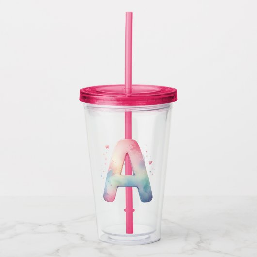 Aquarellfantasy - Personalisierter Akryllischer Tu Acryltrinkbecher (Vorderseite)