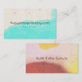 Aquarellfarbe abstrakt Rupydetequila Visitenkarte (Vorne/Hinten)