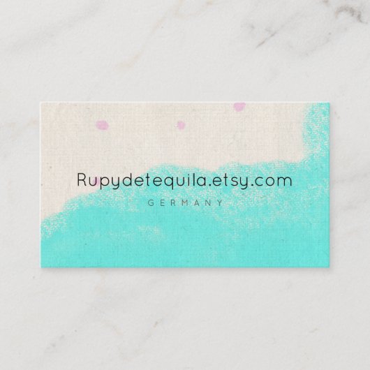Aquarellfarbe abstrakt Rupydetequila Visitenkarte (Vorderseite)