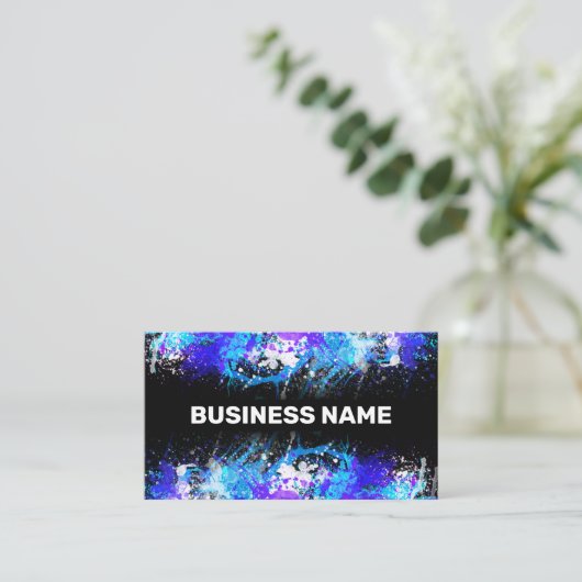 Aquarellfarbe abstrakte Visitenkarte (Stehend Vorderseite)