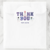 Aquarellfarbe Außenfläche Danke Aufkleber (Tasche)