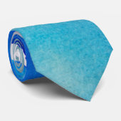Aquarellfarbe Blau Grün Lässiger Stil Krawatte (Gerollt)