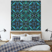 Aquarellfarbe Blau Grüne Azulejo Spanischer Tor Leinwanddruck (Insitu (Schlafzimmer))