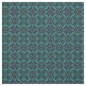 Aquarellfarbe Blau Grüne Azulejo Spanischer Tor Stoff (Muster)