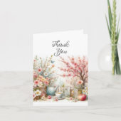 Aquarellfarbe Danke Karte (Vorderseite)