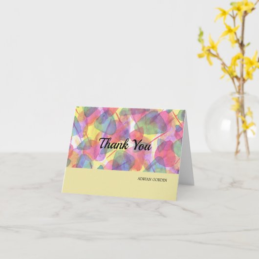 Aquarellfarbe Danke Karte (Gelbe Blume)