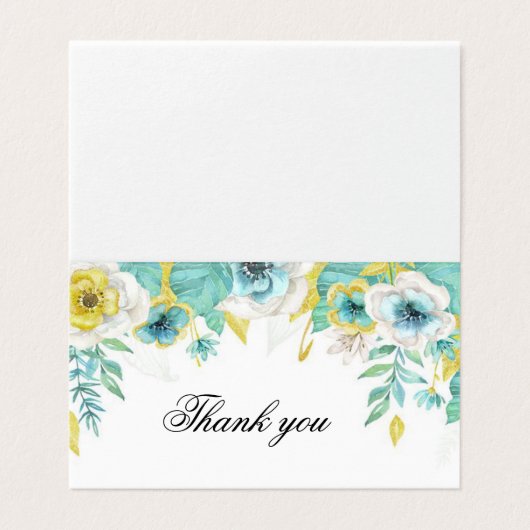 Aquarellfarbe Danke Karte (Außenseite Aufgefaltet)