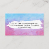 Aquarellfarbe Farbe Textur | Ausdruckskunst Visitenkarte (Rückseite)