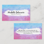 Aquarellfarbe Farbe Textur | Ausdruckskunst Visitenkarte (Vorne/Hinten)