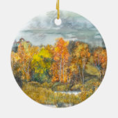 Aquarellfarbe für Herbst Keramik Ornament (Hinten)